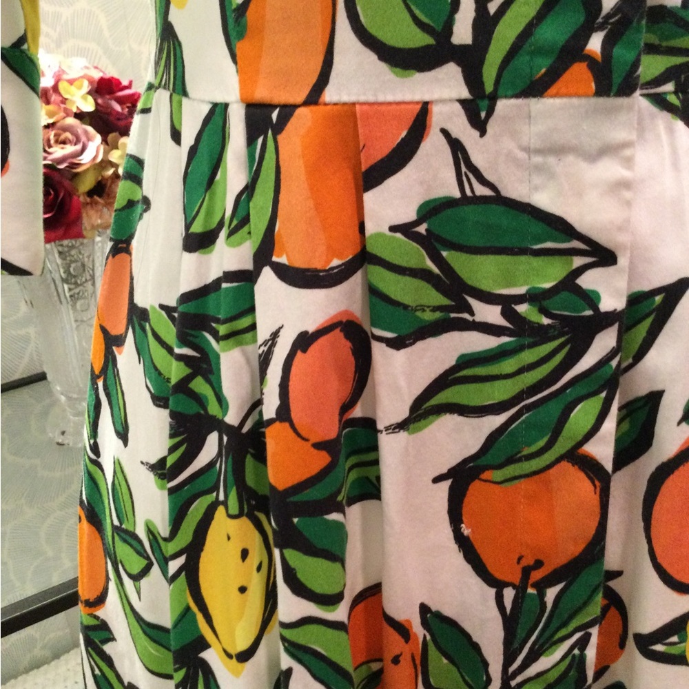 PRICE DROP! Gorgeous Citrus Print Dress w pockets - Picture 8 of 16